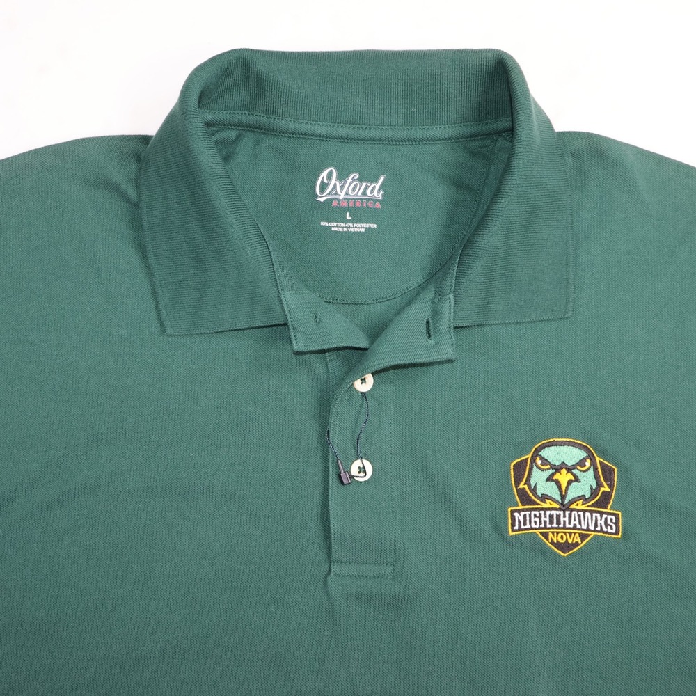 Oxford America NOVA Community College Nighthawks Polo Shirt Green Mens L